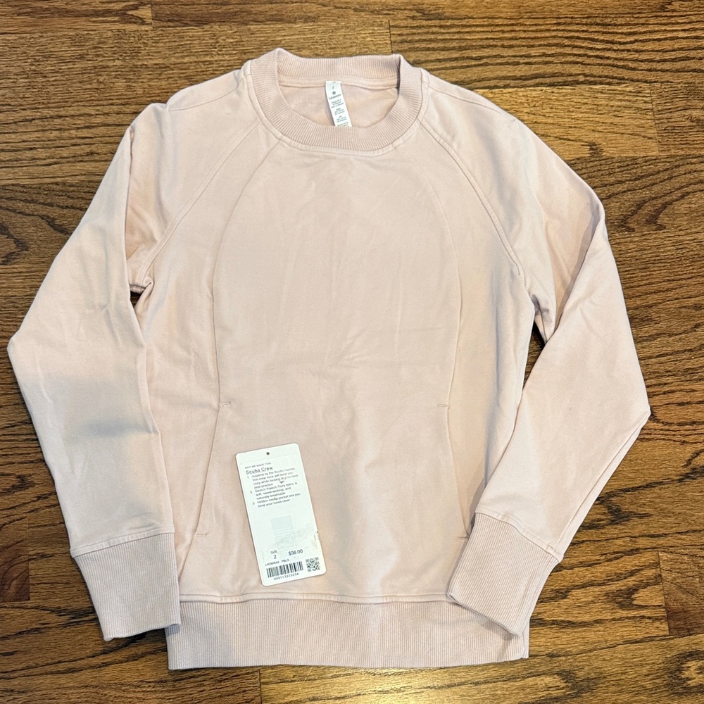 Lululemon Pink Scuba Crew Sz 2-Worn Once